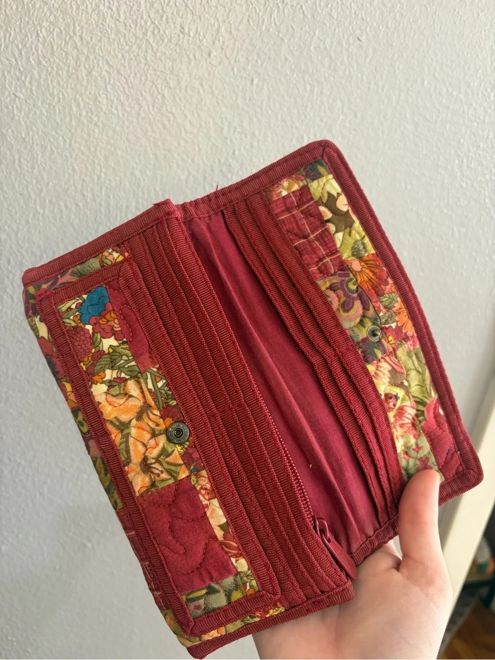 Donna Sharp Quilted Floral Organizer Wallet in Red